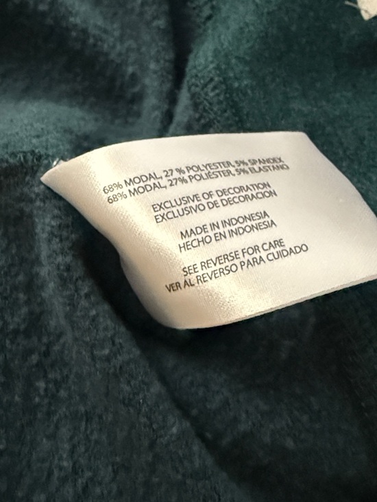 Orvis Womens Teal Heather Modal Blend Crew Neck Sweatshirt Medium Relaxed Fit - Picture 3 of 6